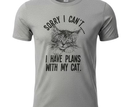 Gildan Grey Cat Lover Graphic Tee
