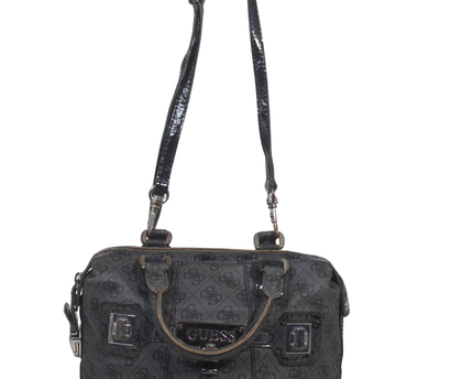 Guess Black Monogram Satchel Bag