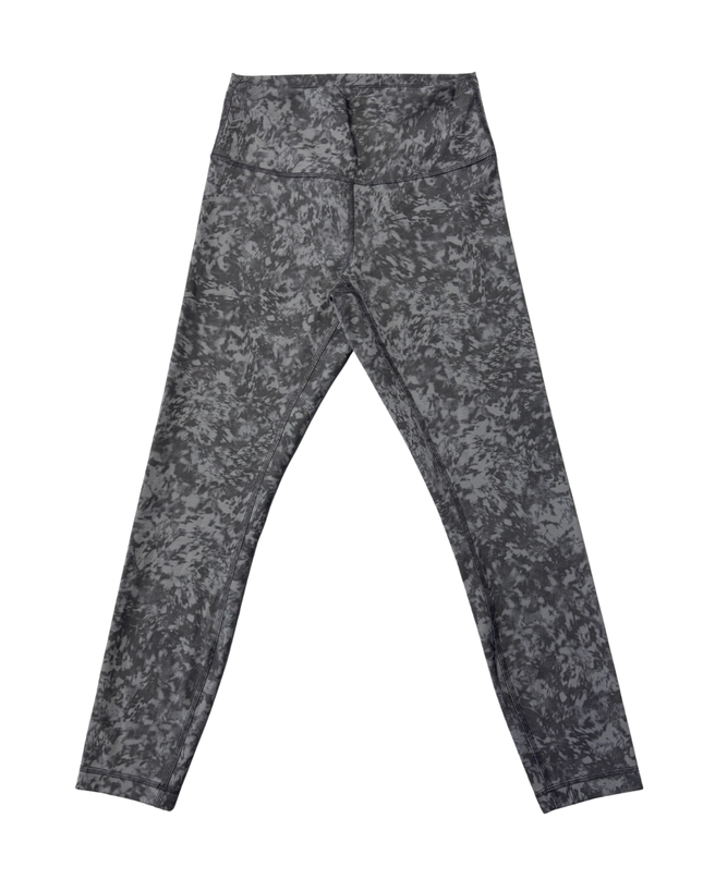 Lululemon Gray Patterned High-Rise Athletic Leggings