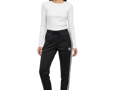 Adidas Black 3-Stripe Trefoil Track Pants