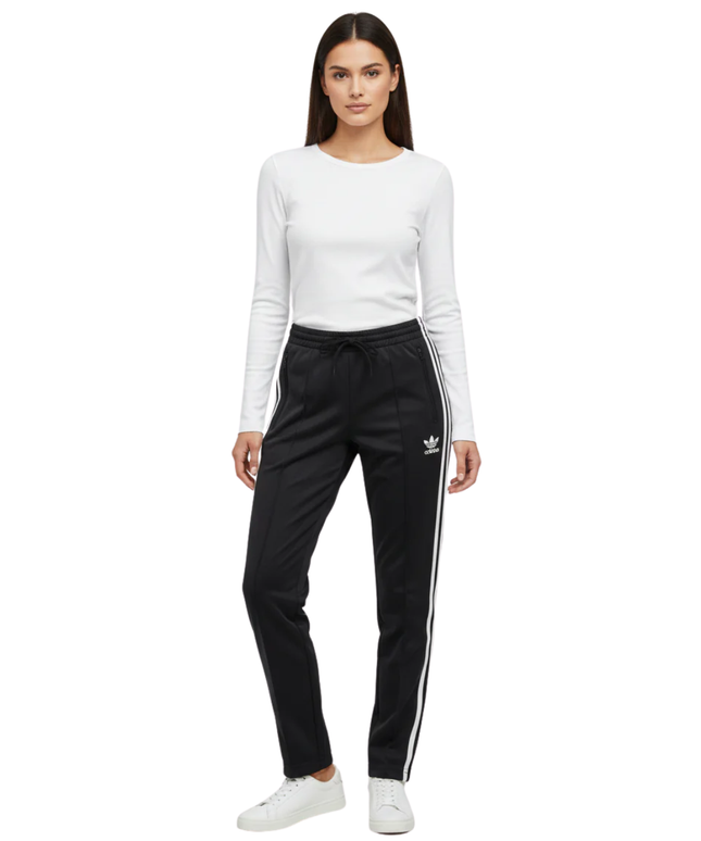 Adidas Black 3-Stripe Trefoil Track Pants
