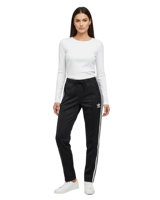 Adidas Black 3-Stripe Trefoil Track Pants