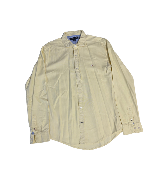 Tommy Hilfiger Men's Classic Yellow Long Sleeve Button-Down Shirt