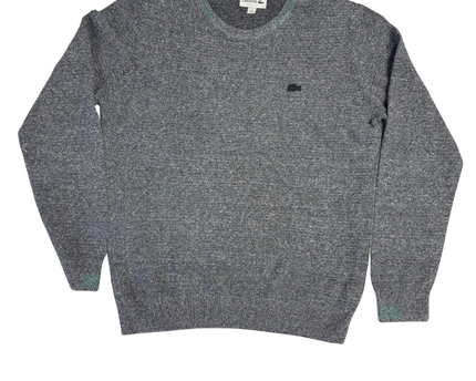Lacoste Men's Classic Grey Textured Knit Sweater