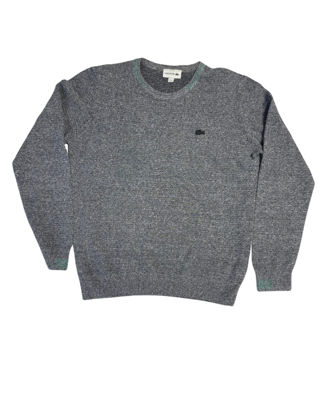 Lacoste Men's Classic Grey Textured Knit Sweater