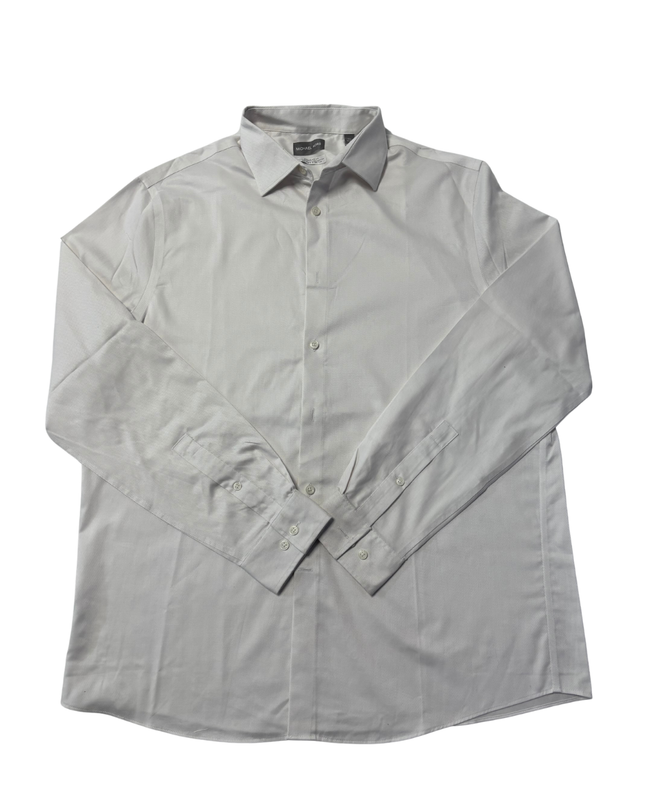 Michael Kors White Airsoft Stretch Regular Fit Dress Shirt