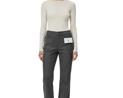 Abercrombie & Fitch Dark Grey Faux Suede Crinkle Skinny Pants