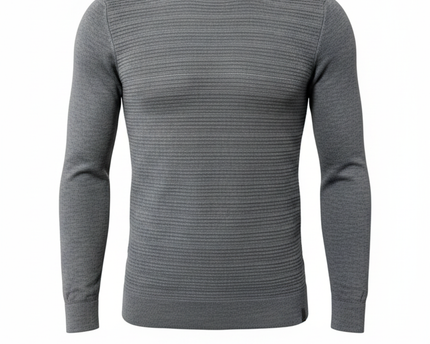 Calvin Klein Grey Textured Italian Yarn Sweater