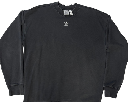 Adidas Originals Black Essential Trefoil Crewneck Sweatshirt