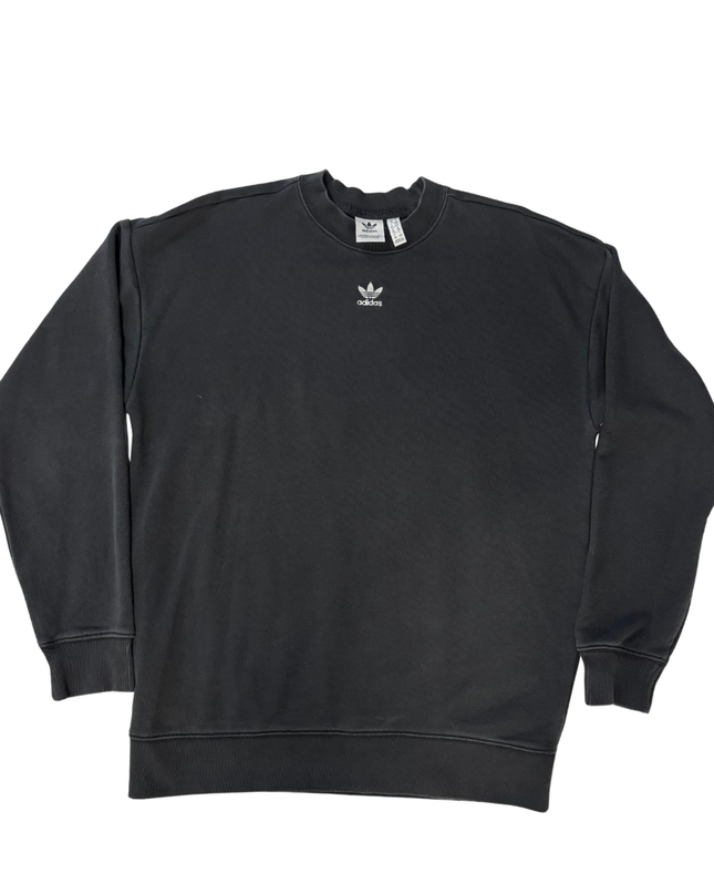 Adidas Originals Black Essential Trefoil Crewneck Sweatshirt