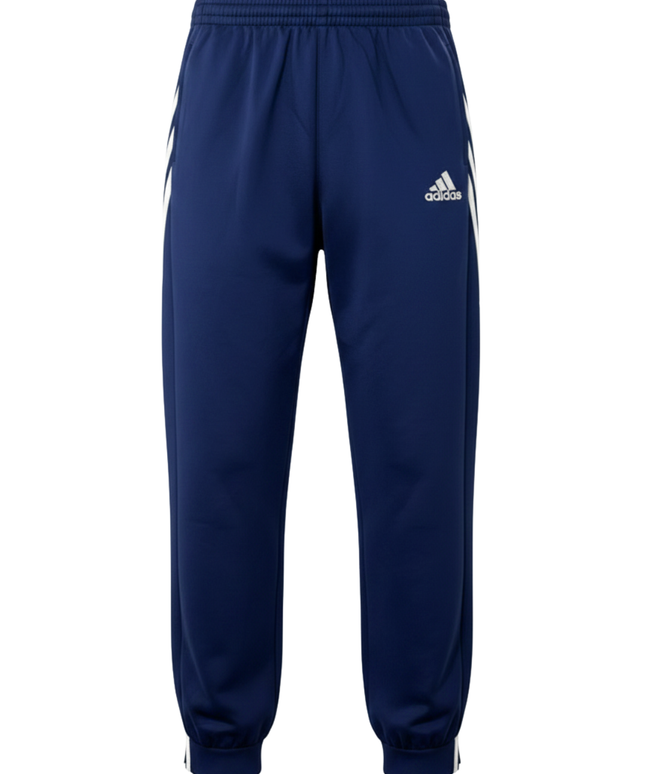 Adidas Navy Blue Three-Stripe Men's Track Pants