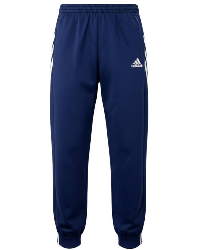 Adidas Navy Blue Three-Stripe Men's Track Pants