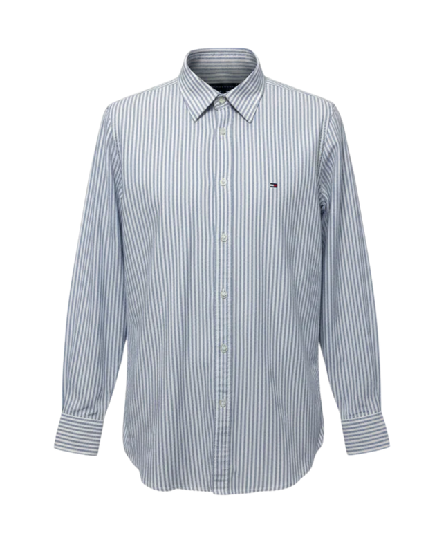 Tommy Hilfiger Blue Striped Long Sleeve Shirt