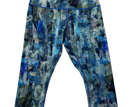 Lululemon Multicolor Abstract Geometric Cropped Leggings