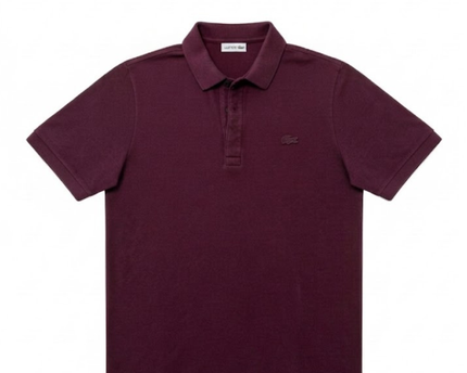 Lacoste Burgundy Regular Fit Short Sleeve Pique Polo Shirt