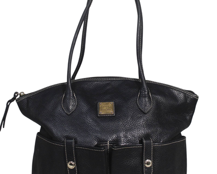 Dooney & Bourke Black Pebbled Leather Tote Bag