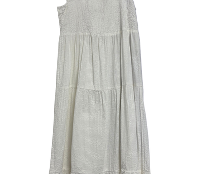 Vero Moda White Smocked Tiered Midi Dress