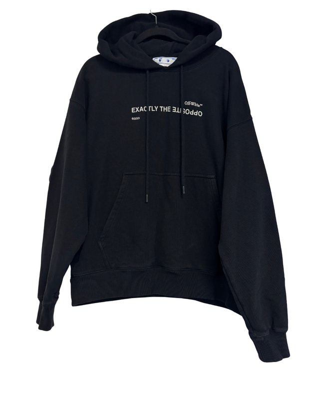 Off-White Black Exactly the Opposite Graphic Hoodie