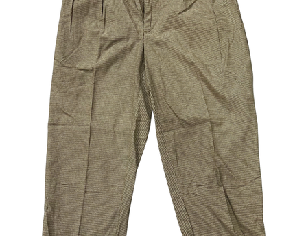 Polo by Ralph Lauren Brown Micro-Check Pleated Cotton Pants