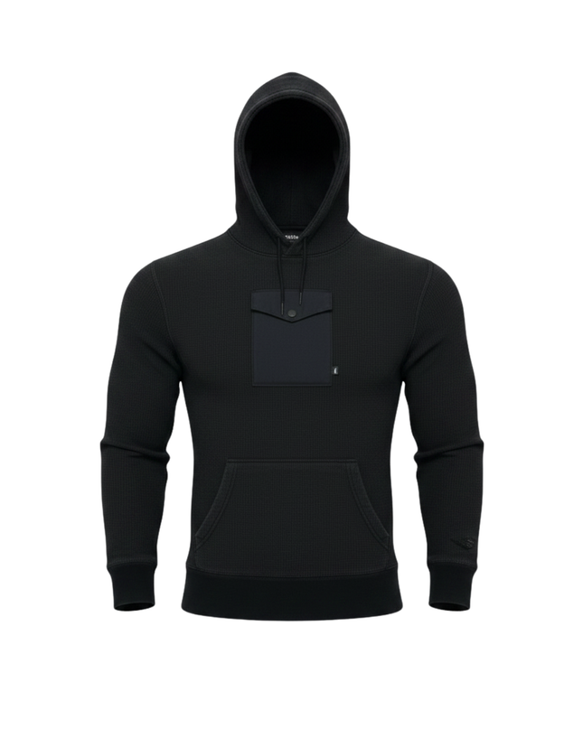 Nike SB Black Waffle Knit Utility Pocket Hoodie