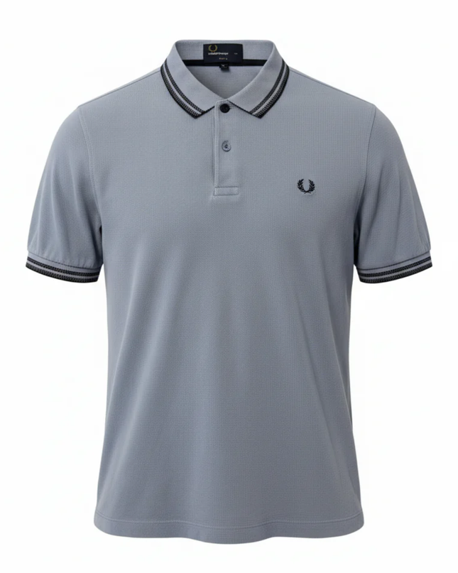 Fred Perry Light Blue Slim Fit Pique Polo Shirt