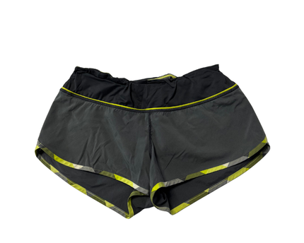Lululemon Grey Performance Athletic Shorts with Lime Accents