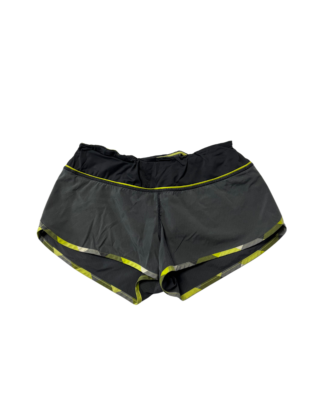 Lululemon Grey Performance Athletic Shorts with Lime Accents