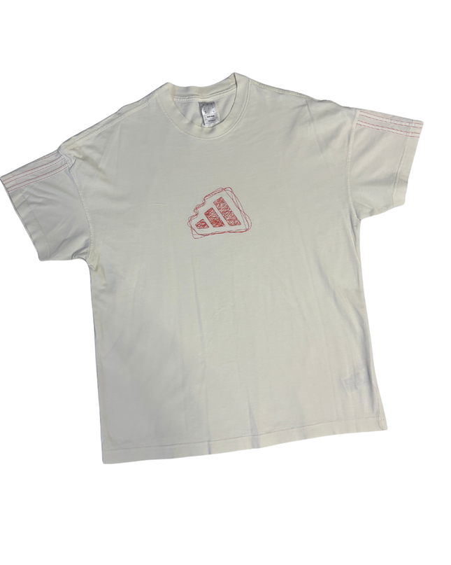 Adidas Cream Graphic Logo T-Shirt