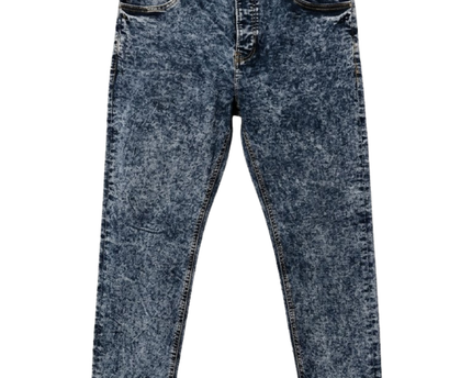 RESERVED Blue Acid Wash Straight Leg Jeans