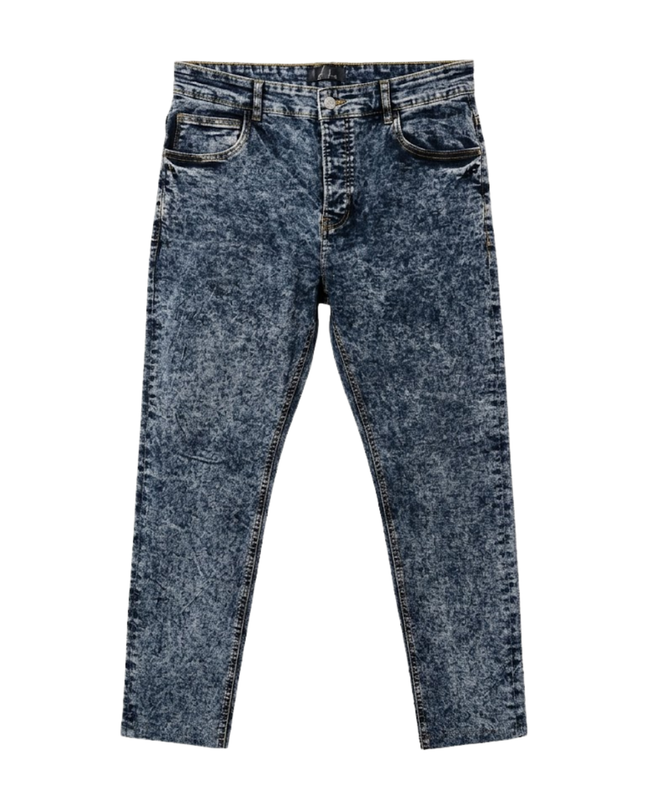 RESERVED Blue Acid Wash Straight Leg Jeans