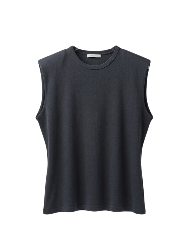 Pull&Bear Dark Grey Sleeveless Muscle Tank Top