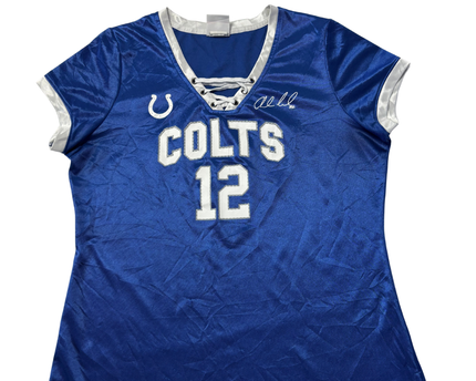 NFL Team Apparel Blue Indianapolis Colts Lace-Up Women's Jersey