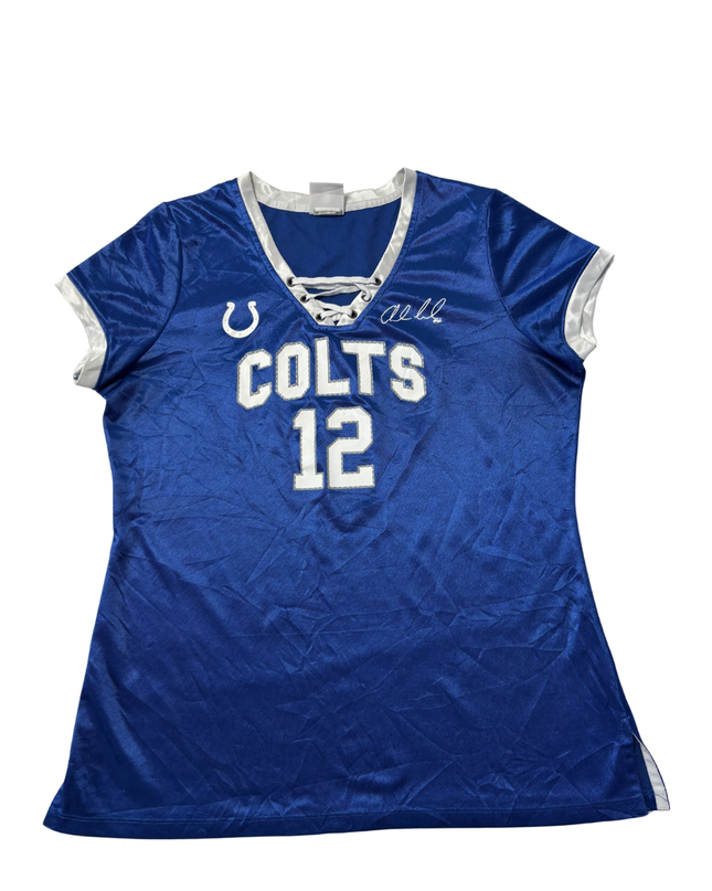 NFL Team Apparel Blue Indianapolis Colts Lace-Up Women's Jersey