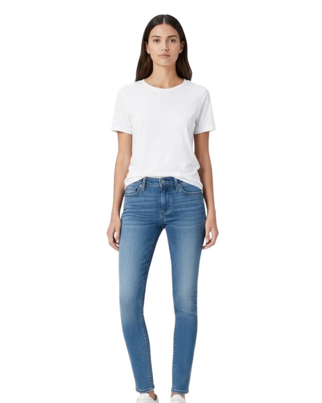 Levi's Blue Demi Curve Low Rise Skinny Jeans