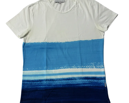 Orlebar Brown x Gerry McGovern White and Blue Printed T-Shirt