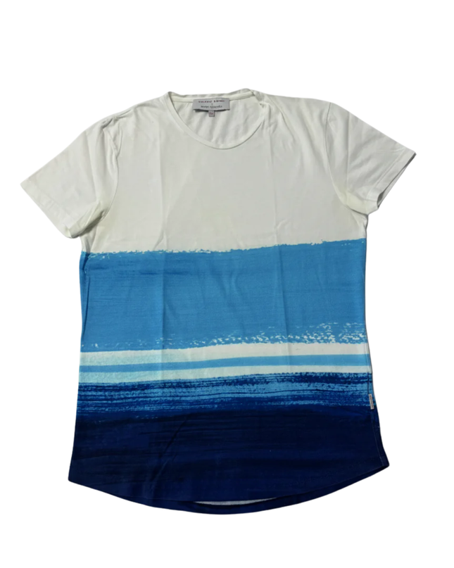 Orlebar Brown x Gerry McGovern White and Blue Printed T-Shirt