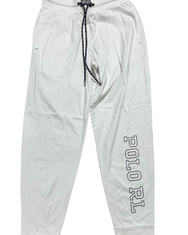 Polo Ralph Lauren White Graphic Logo Joggers