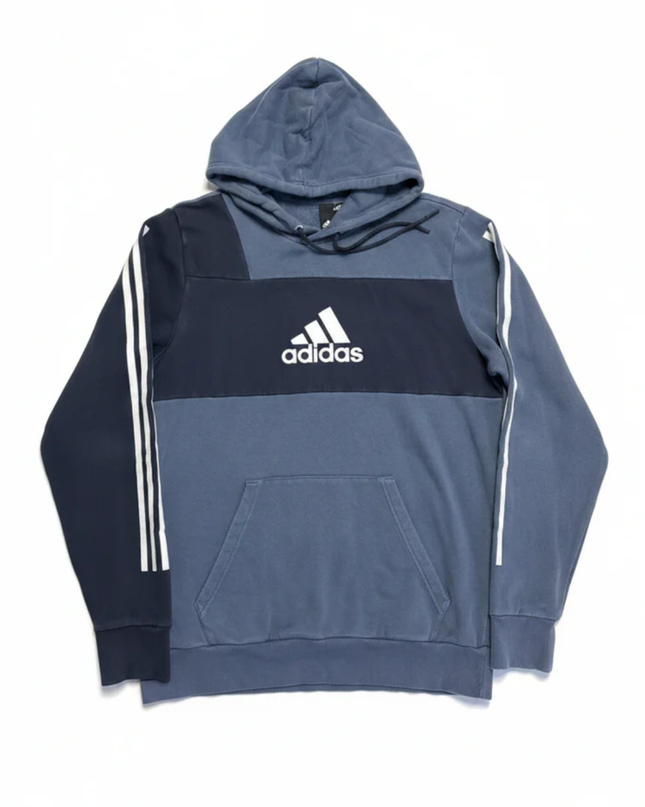 Adidas Blue Three Stripes Hoodie