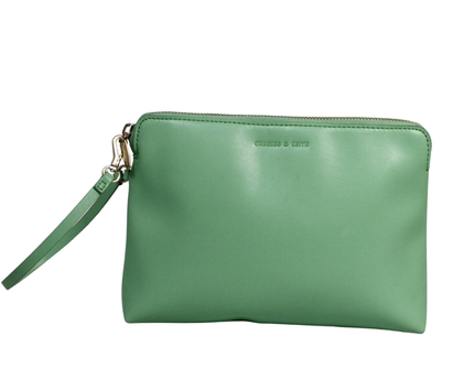 Charles & Keith Green Wristlet Pouch Bag