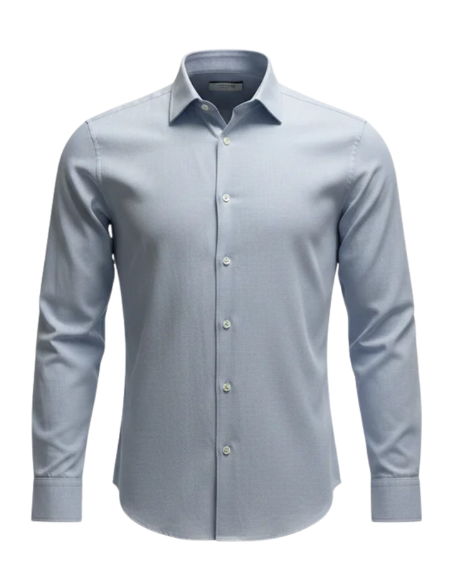 ZARA Light Blue Textured Shirt