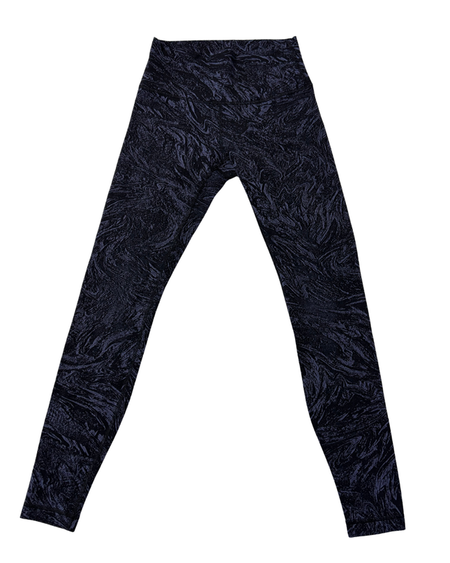 Lululemon Black and Purple Marble High-Waisted Leggings