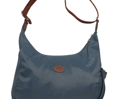 Longchamp Blue Nylon Hobo Shoulder Bag