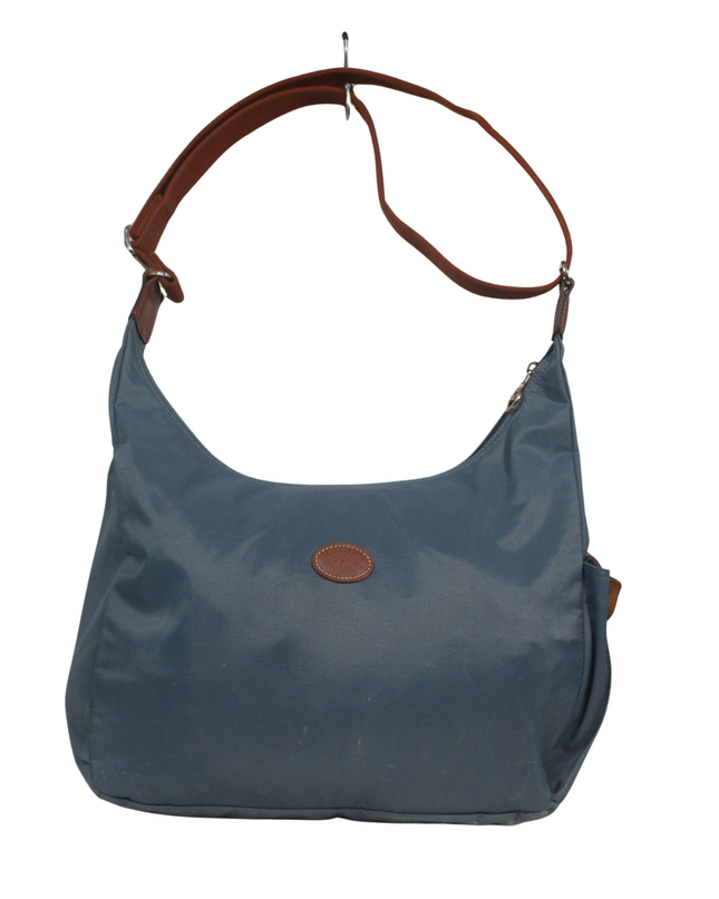Longchamp Blue Nylon Hobo Shoulder Bag