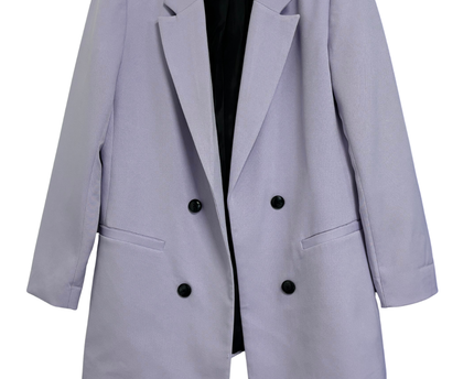 Noisy May Lilac Double-Breasted Structured Blazer