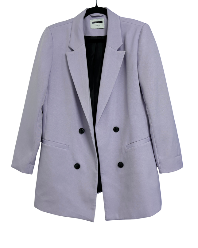 Noisy May Lilac Double-Breasted Structured Blazer