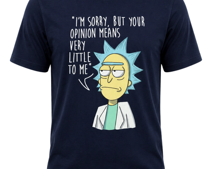 Pampling Navy Blue Rick and Morty Graphic Tee