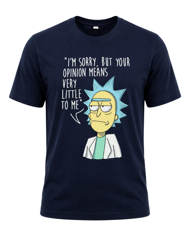 Pampling Navy Blue Rick and Morty Graphic Tee