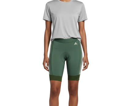 Adidas Green High-Waisted Padded Cycling Biker Shorts