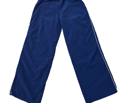 Bershka Blue Wide-Leg Sporty Track Pants