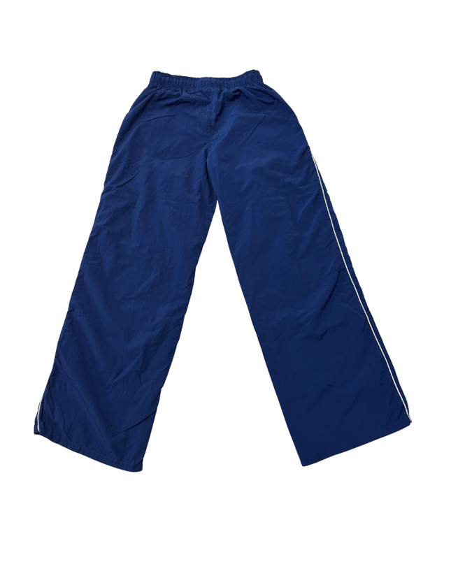 Bershka Blue Wide-Leg Sporty Track Pants
